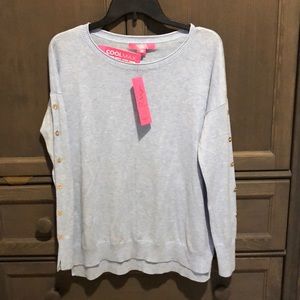 Lilly Pulitzer Heathered Blue peri light sweater